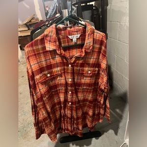Old Navy Orange Flannel